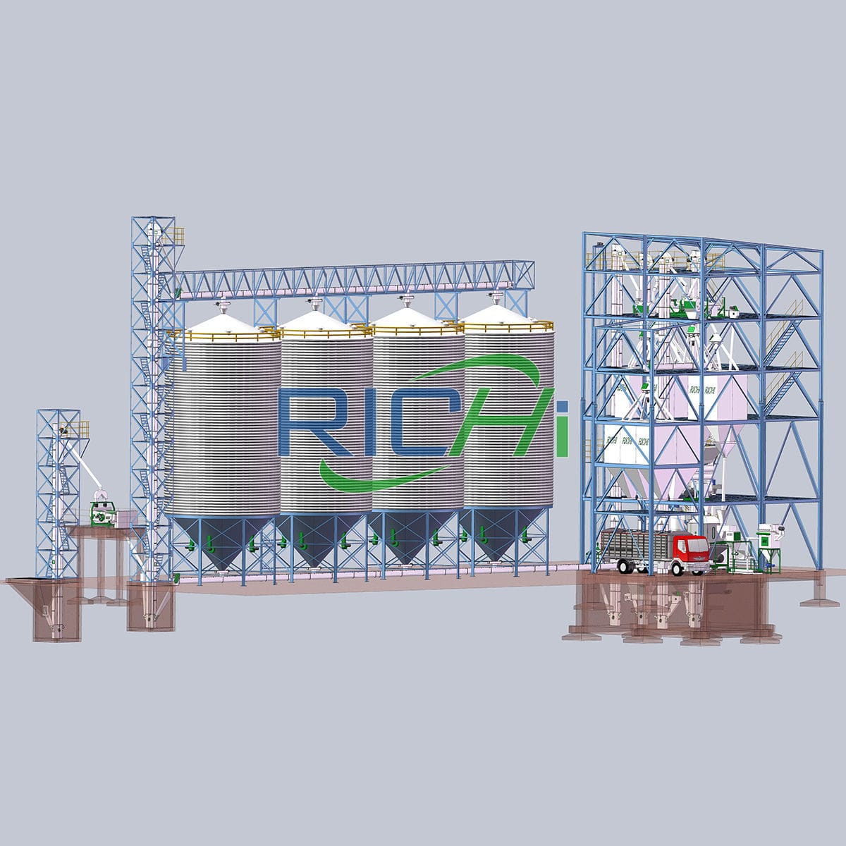 45 tons livestock feed processing plant machinery