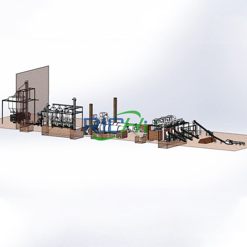 0.8-1.2T/H ruminant feed pellet production line configuration