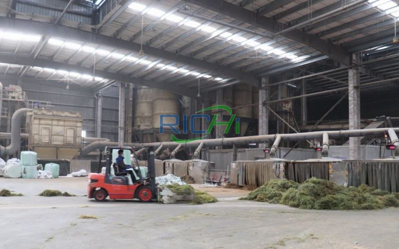 25T/H TMR Beef Cattle Grass Alfalfa Pellet Production Line in Brazil