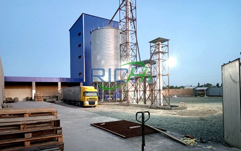 10-15T/H Commercial Livestock and Poultry Feed Mill Plant in Uzbekistan