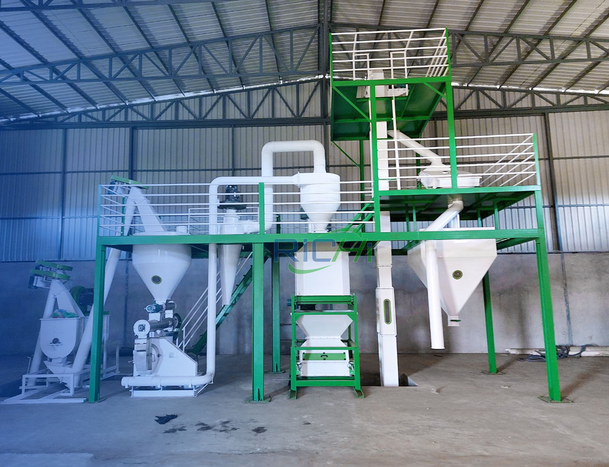 Installation of 1-2 TPH feed pellet production line