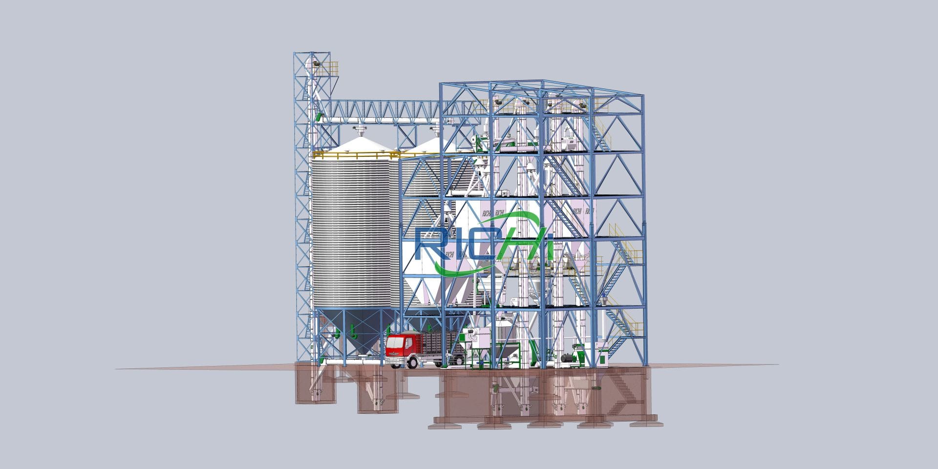 3D Modeling of Pig Feed Pellet Production Line Project