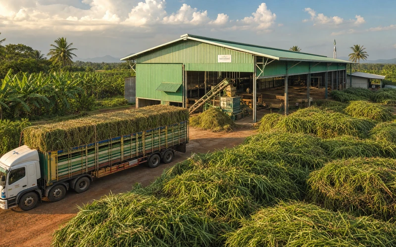 Project Progress Report: Napier Grass Pellet Plant Construction Continues in Thailand